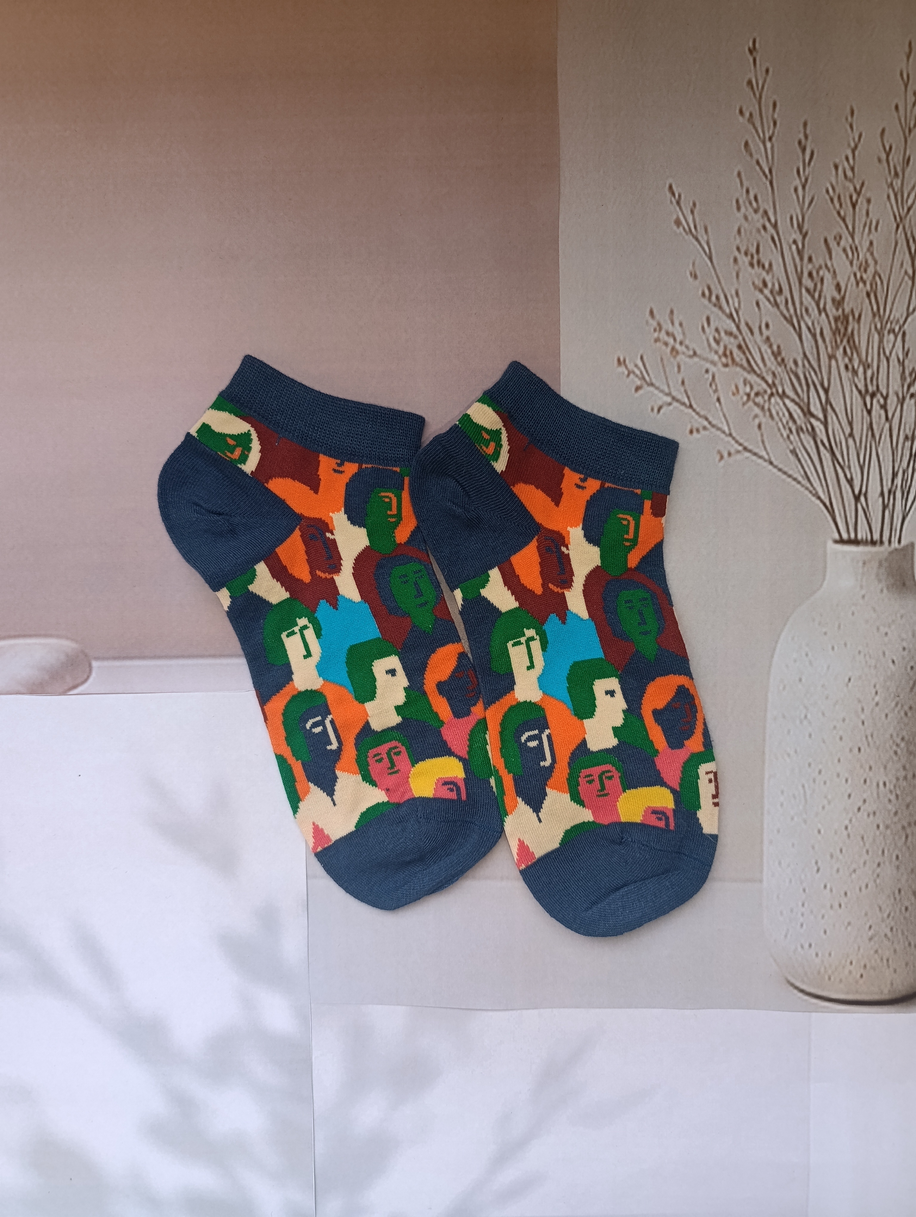 جوراب زنانه مچی طرح آدمک ماکسیو (MOXIAO)